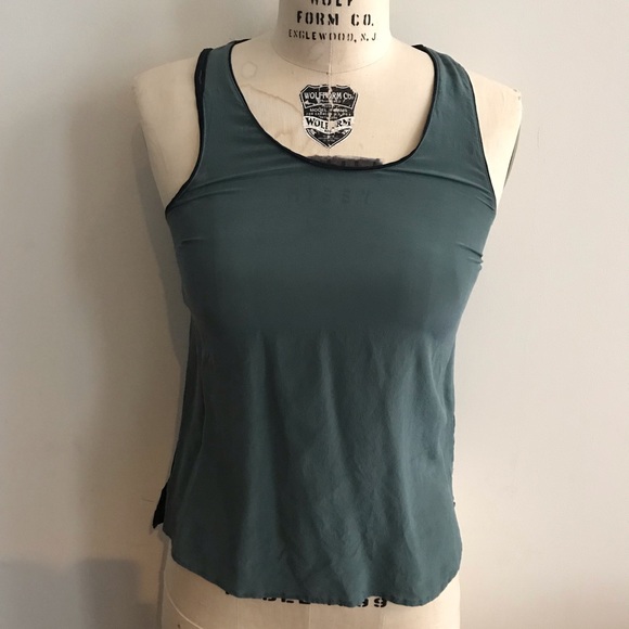 Anthropologie Green Black Maeve Colorblock Silk - Picture 3 of 8